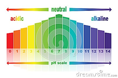 PH scale value , isolated . Vector Illustration