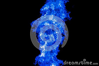 Phantom blue fire flames blazing fiery burning Stock Photo