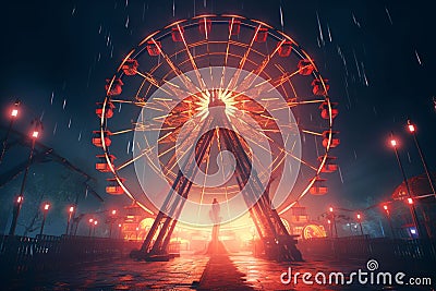 Phantom Carnival Ferris Wheel A phantom ferris Stock Photo