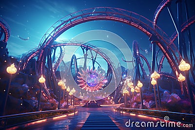 Phantom Carnival Roller Coaster A phantom Stock Photo