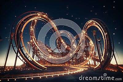 Phantom Carnival Roller Coaster Roller coaster Stock Photo