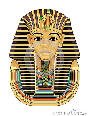 Pharaoh golden death mask Stock Photo