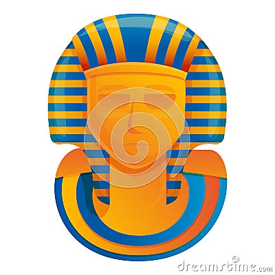 Pharaoh monument icon, cartoon style Vector Illustration