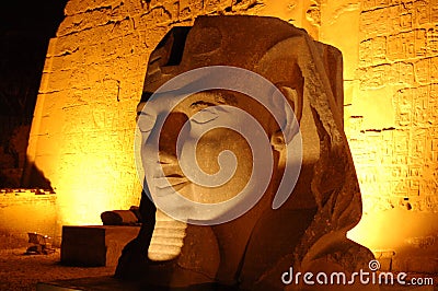 Pharaoh statue at Luxor temple Editorial Stock Photo