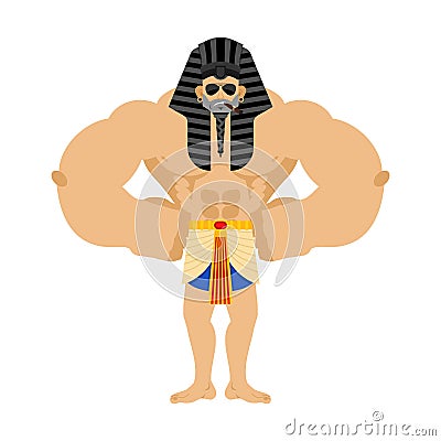 Pharaoh Strong Cool serious. Rulers of ancient Egypt strict. Vector illustration Vector Illustration