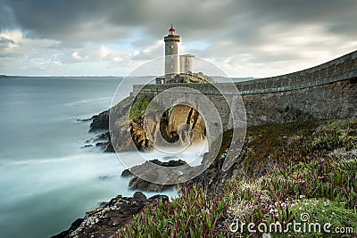 Phare du petit minou in Plouzane, Brittany, France Stock Photo