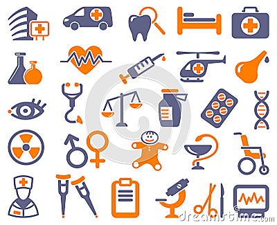 Pharma and Healthcare icons Vector Illustration