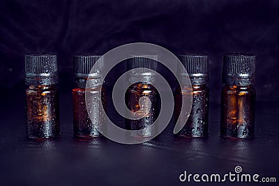 Pharmaceutic and cosmetics implements concept Stock Photo