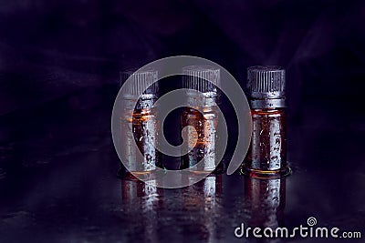 Pharmaceutic and cosmetics implements concept Stock Photo