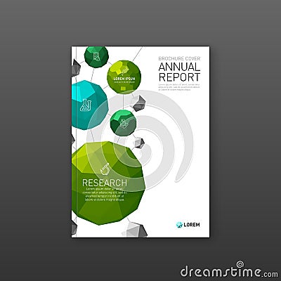 Pharmaceutical brochure cover template Vector Illustration
