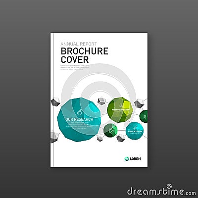 Pharmaceutical brochure cover template Vector Illustration