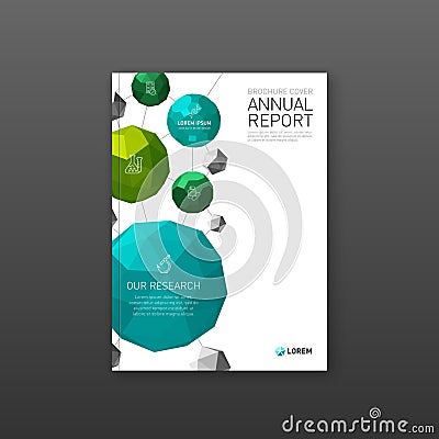 Pharmaceutical brochure cover template Vector Illustration