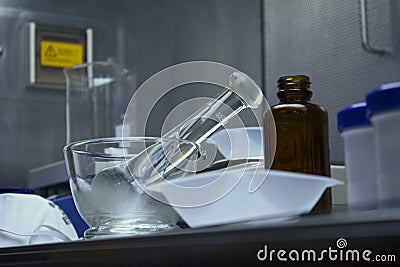 Pharmaceutical compounding equipment ready for use Stock Photo