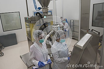Pharmaceutical factory for the production of generics Editorial Stock Photo