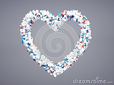 Pharmaceutical heart icon Stock Photo