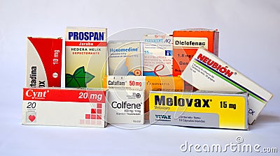 Pharmaceutical products in Venezuela Editorial Stock Photo