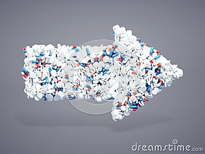 Pharmaceutical right direction sign Stock Photo