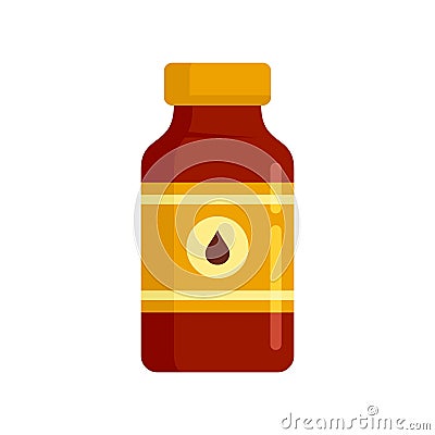 Pharmacist cough syrup icon flat isolated vector Vector Illustration