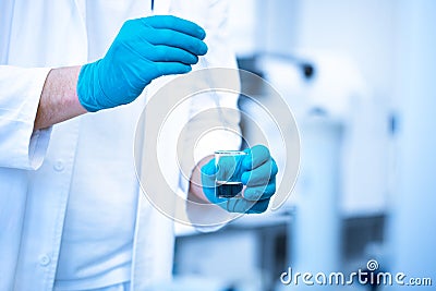 Pharmacist, scientist developing new medicines, medicaments, pharmacy, chemistry industrial concept Stock Photo