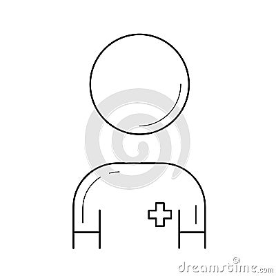Pharmacist line icon. Vector Illustration