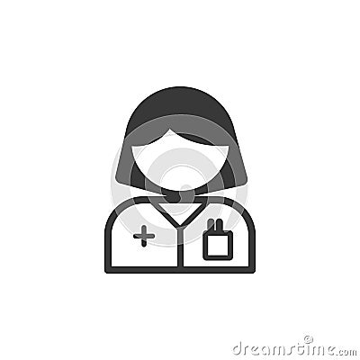 Pharmacist woman. Isolated image. Profession avatar. Pharmacy illustration Vector Illustration