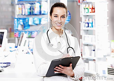 At pharmacy Stock Photo