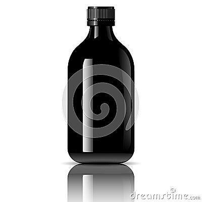 Pharmacy bottle for medical, vape e liquid, oil Vector Illustration
