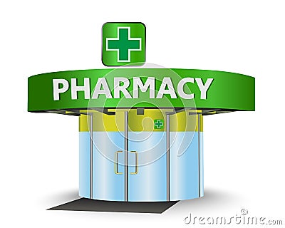 Pharmacy building Stock Photo