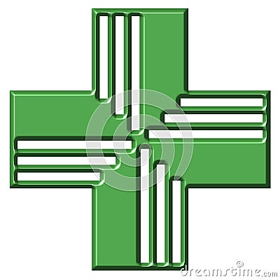 Pharmacy Cross Stock Photo