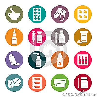 Pharmacy icons Vector Illustration