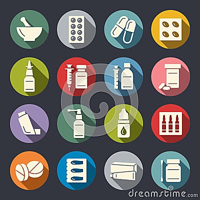 Pharmacy icons Vector Illustration