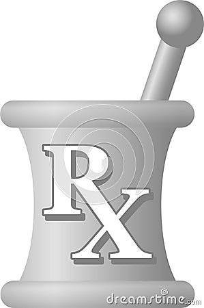 Pharmacy Mortar and Pestle/eps Vector Illustration