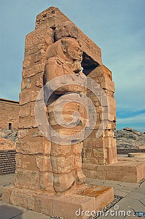 Pharaoh Ramses II, Temple of Kertassi Stock Photo