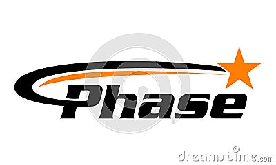 Phase with star swoosh Vector Illustration