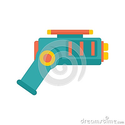 Phaser blaster icon flat isolated vector Vector Illustration