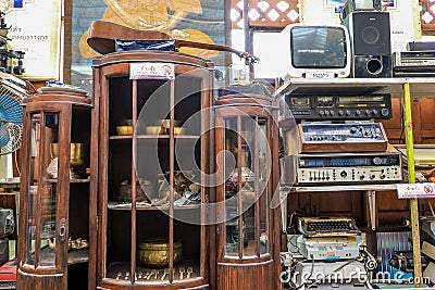 Phasi Charoen,Bangkok,Thailand on June 26,2020:Klong Bang Luang Community museum in which objects of historical,scientific, Editorial Stock Photo