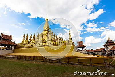 Phat that luang Editorial Stock Photo