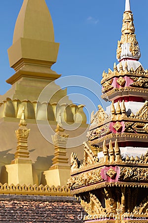 Phat that luang Editorial Stock Photo