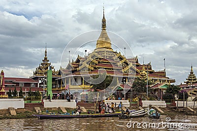 Phaung Dow Oo Temple - Inle Lake - Myanmar Editorial Stock Photo