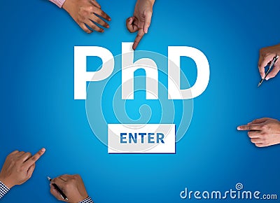 PhD Doctor of Philosophy Degree Education Graduation Stock Photo