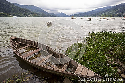 Phewa Lake, Pokhara, Nepal Stock Photo