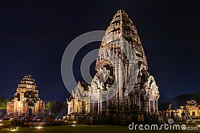 Phi mai castle , historical park and ancient castle in Nakorn Ratchasima,Thailand Stock Photo