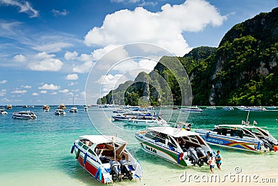 Phi Phi Don island, Phuket, Thailand Editorial Stock Photo