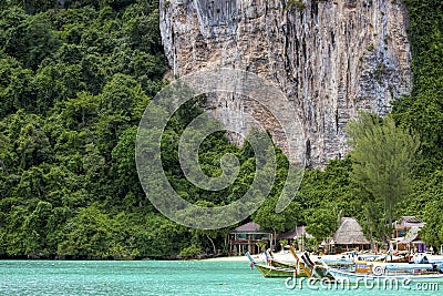 Phi Phi Don is the largest of the Phi Phi Islands in Thailand Editorial Stock Photo