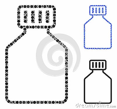 Phial Composition Icon of Circle Dots Stock Photo