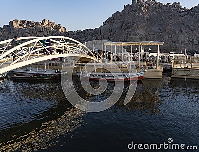 Phiale Temple's Port - Aswan Editorial Stock Photo