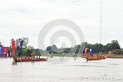 Phichit boat racing is a traditional event of long standing Editorial Stock Photo
