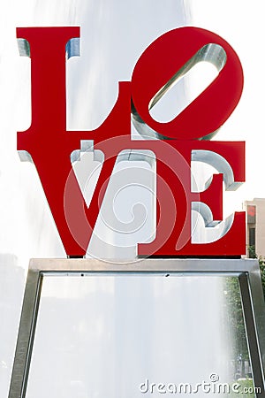 Philadelphia love statue Editorial Stock Photo
