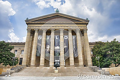 Philadelphia Museum of Art Entrance Editorial Stock Photo