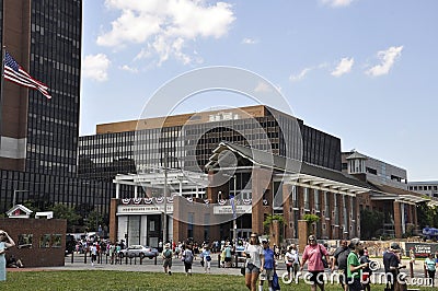 Philadelphia,PA, 3rd July: Liberty Bell Center on City Celebration of Philadelphia in Pennsylvania USA Editorial Stock Photo